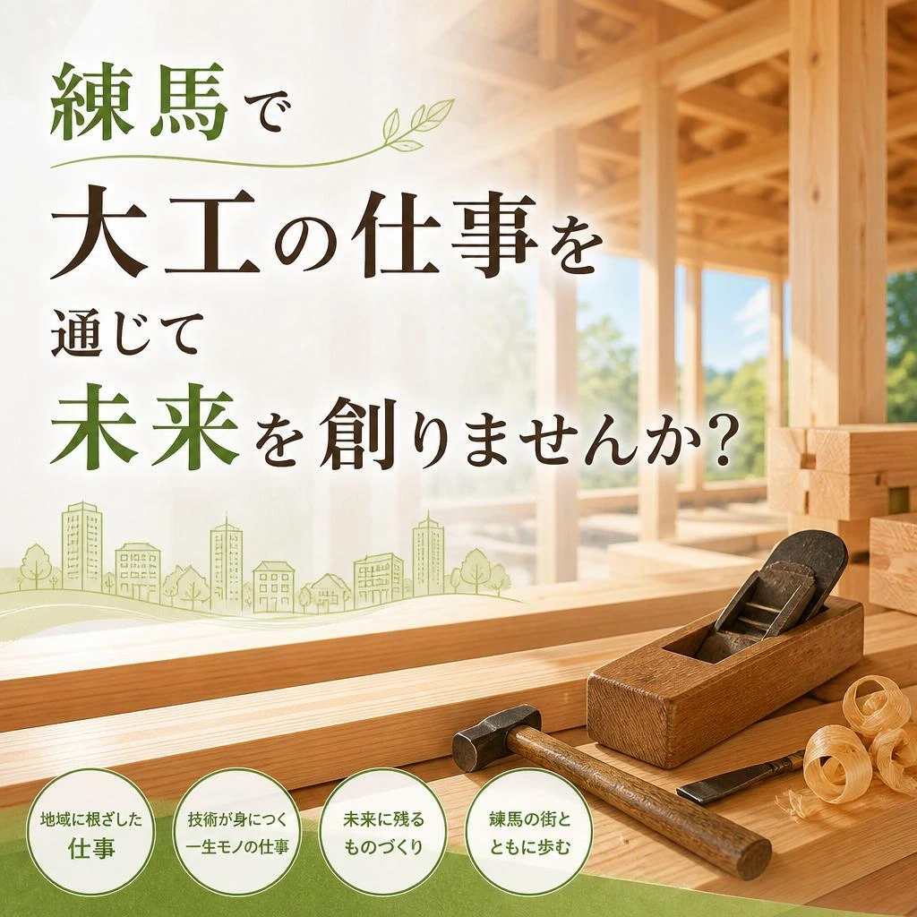 練馬で大工の仕事を通じて未来を創りませんか？