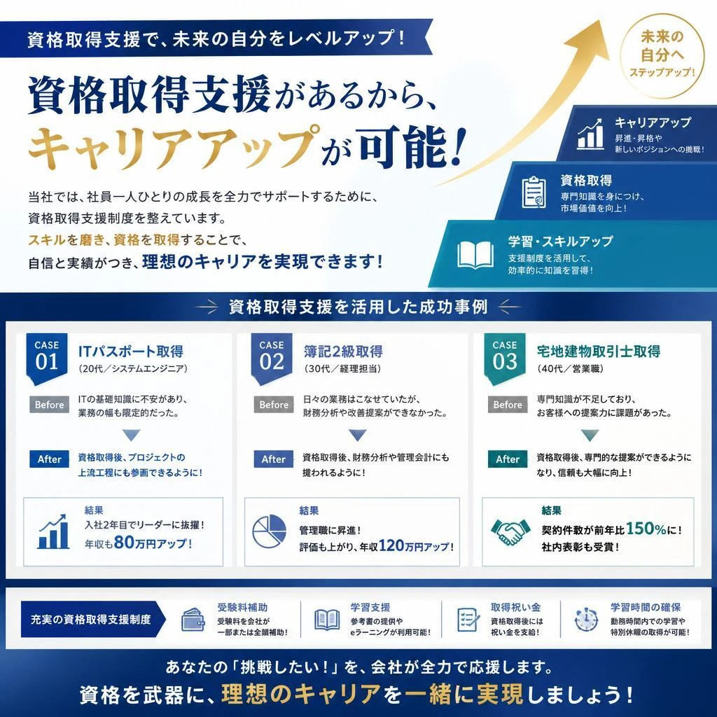 充実した資格取得支援制度