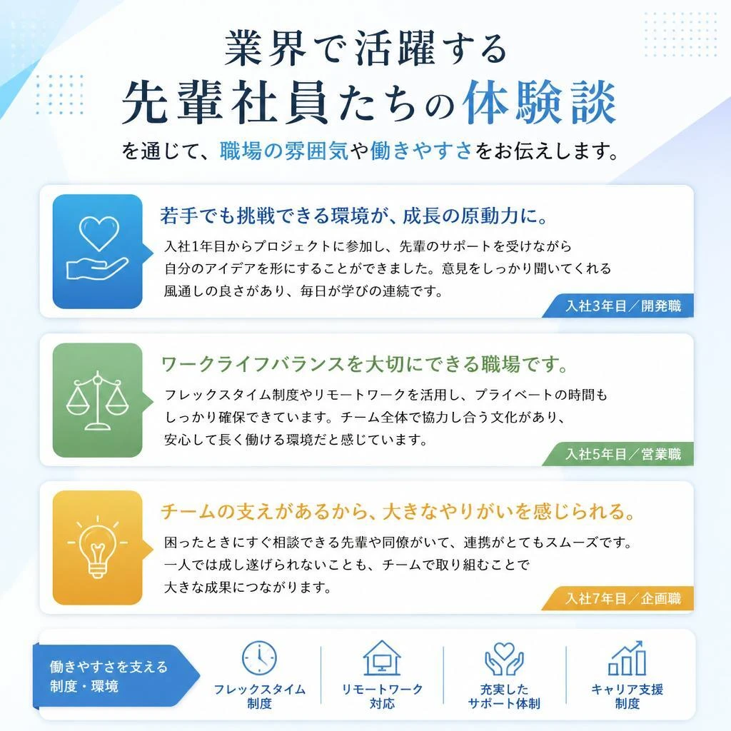 社員の声：私が選んだ理由
