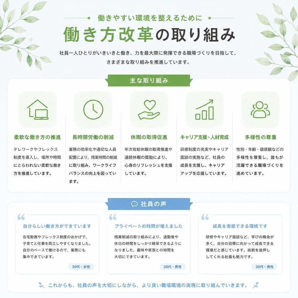 働き方改革への取り組み