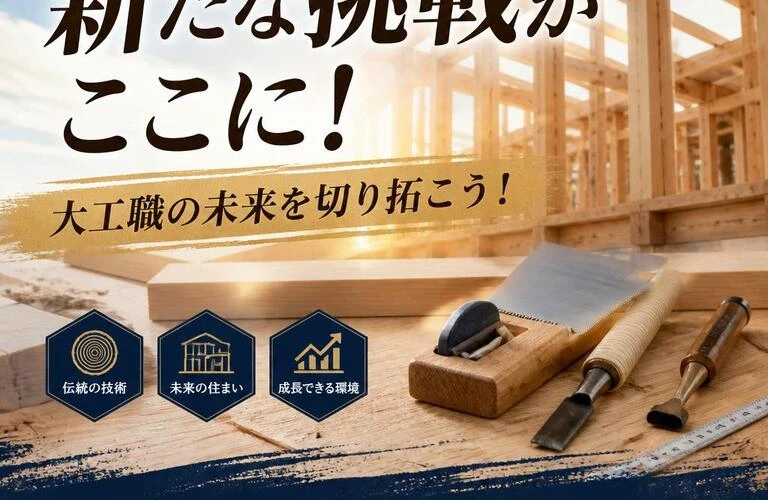 新たな挑戦がここに！大工職の未来を切り拓こう！