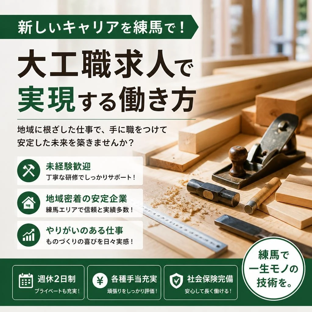 新しいキャリアを練馬で！大工職求人で実現する働き方