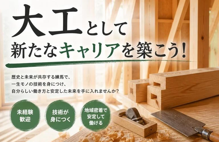 練馬で大工として新たなキャリアを築こう！
