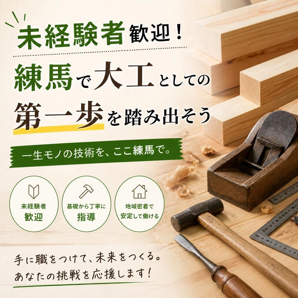 未経験者歓迎！練馬で大工としての第一歩を踏み出そう